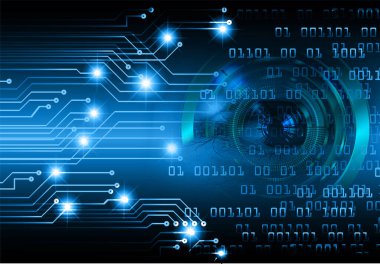 mavi renkli modern dijital duvar kağıdı, teknoloji konsepti