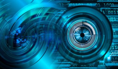 göz siber devre gelecekteki teknoloji konsepti