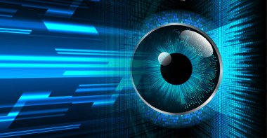 göz siber devre gelecekteki teknoloji konsepti