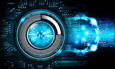 göz siber devre gelecekteki teknoloji konsepti