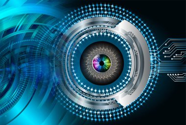 göz siber devre gelecekteki teknoloji konsepti