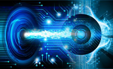 göz siber devre gelecekteki teknoloji konsepti