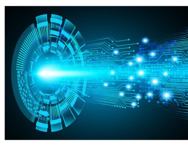 göz siber devre gelecekteki teknoloji konsepti