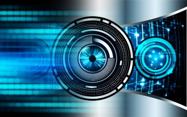 göz siber devre gelecekteki teknoloji konsepti