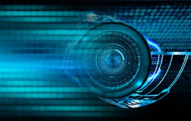 göz siber devre gelecekteki teknoloji konsepti