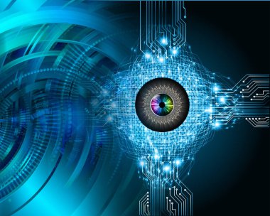 göz siber devre gelecekteki teknoloji konsepti