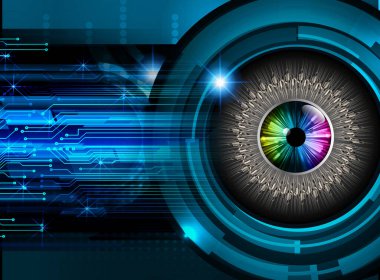 göz siber devre gelecekteki teknoloji konsepti