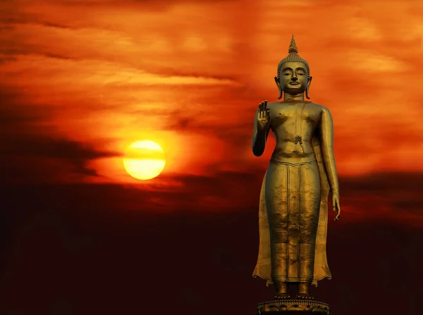 Άγαλμα Της Βούδας Στο Wat Pho Μπανγκοκ Ταϊλάνδη — Φωτογραφία Αρχείου