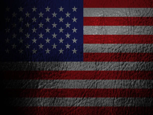 American Flag Old Grunge Background — Stock Photo, Image