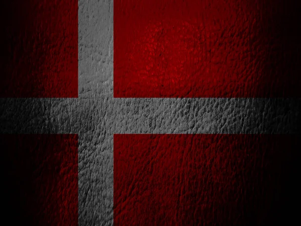 Bandeira Denmark Parede — Fotografia de Stock