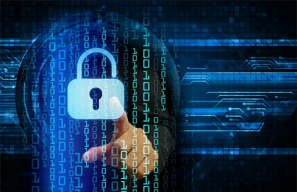 Dolabı olan arkaplan çizimi, dijital güvenlik kavramı