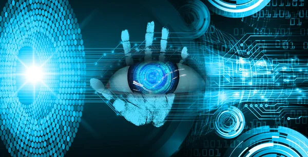 göz siber devre gelecekteki teknoloji konsepti