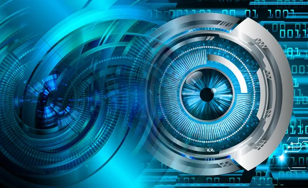 Eye Cyber Circuit Future Technology Concept Background — Stock Photo, Image