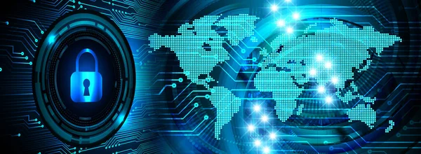 Dolap ve dijital güvenlik kavramına sahip fütüristik arka plan