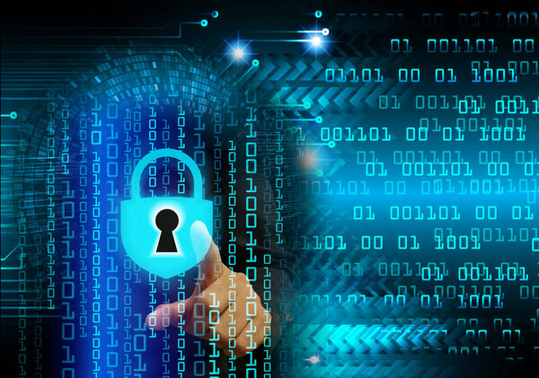 футуристический фон с шкафчиком, концепция цифровой безопасности