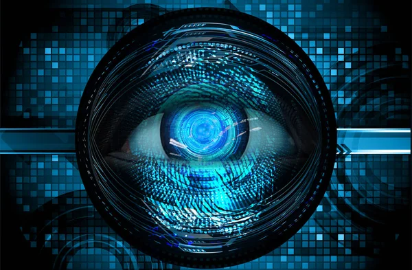 Eye Cyber Circuit Future Technology Concept Background — Stock Photo, Image