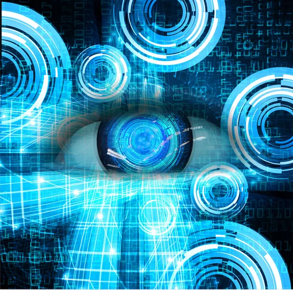 göz siber devre gelecekteki teknoloji konsepti