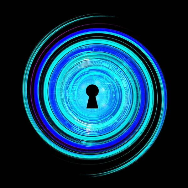 Background Illustration Keyhole Digital Security Concept — Stock Photo, Image