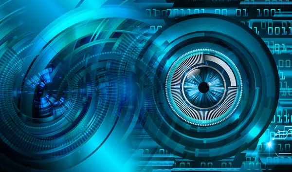 Auge Cyber Schaltung Zukunft Technologie Konzept Hintergrund — Stockfoto