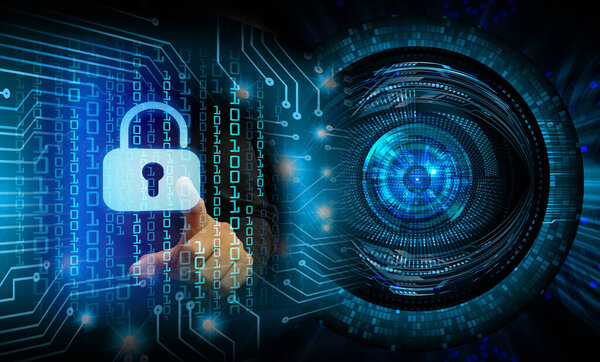 футуристический фон с шкафчиком, концепция цифровой безопасности