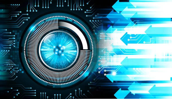 Eye Cyber Κύκλωμα Μελλοντική Έννοια Της Τεχνολογίας Φόντο — Φωτογραφία Αρχείου