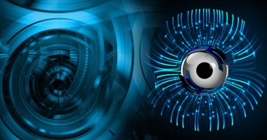 göz siber devre gelecekteki teknoloji konsepti