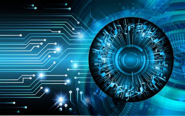 göz siber devre gelecekteki teknoloji konsepti