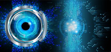 göz siber devre gelecekteki teknoloji konsepti