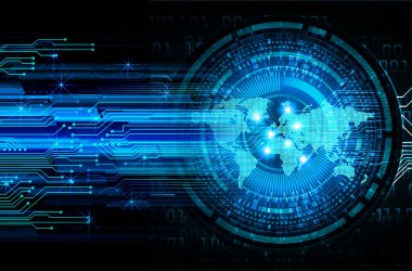 göz siber devre gelecekteki teknoloji konsepti