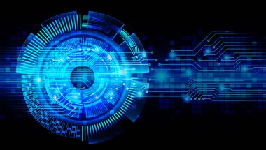 göz siber devre gelecekteki teknoloji konsepti