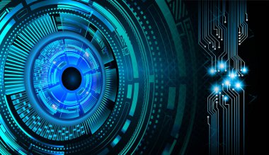 göz siber devre gelecekteki teknoloji konsepti