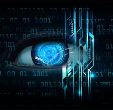 göz siber devre gelecekteki teknoloji konsepti