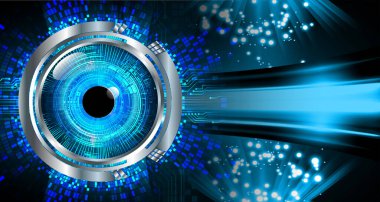 göz siber devre gelecekteki teknoloji konsepti