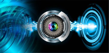 göz siber devre gelecekteki teknoloji konsepti