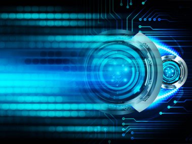 göz siber devre gelecekteki teknoloji konsepti