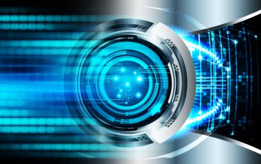 göz siber devre gelecekteki teknoloji konsepti