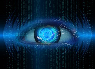 göz siber devre gelecekteki teknoloji konsepti
