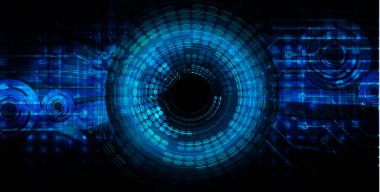 göz siber devre gelecekteki teknoloji konsepti