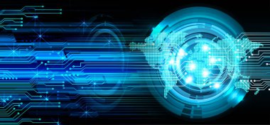 göz siber devre gelecekteki teknoloji konsepti