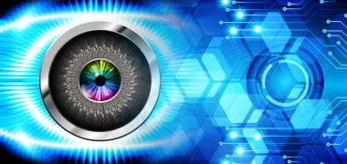 göz siber devre gelecekteki teknoloji konsepti