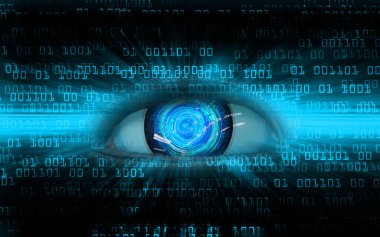 göz siber devre gelecekteki teknoloji konsepti