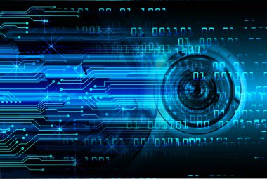 göz siber devre gelecekteki teknoloji konsepti