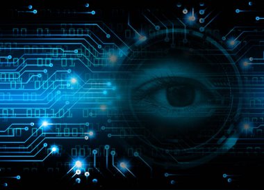 mavi renkli modern dijital duvar kağıdı, teknoloji konsepti