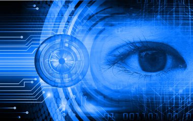 mavi renkli modern dijital duvar kağıdı, teknoloji konsepti