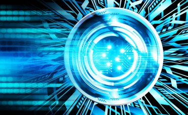 göz siber devre gelecekteki teknoloji konsepti