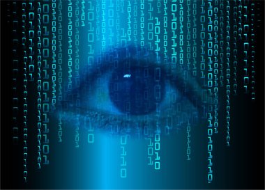 bilgisayar ekranlı ikili kod arkaplanı