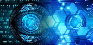 göz siber devre gelecekteki teknoloji konsepti