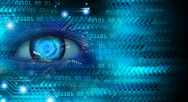 göz siber devre gelecekteki teknoloji konsepti