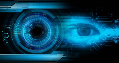 göz ve dijital teknoloji arka planı