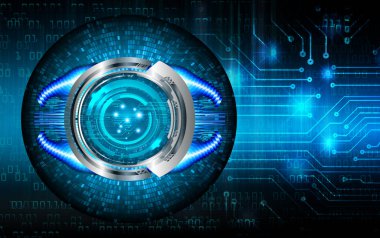 göz siber devre gelecekteki teknoloji konsepti